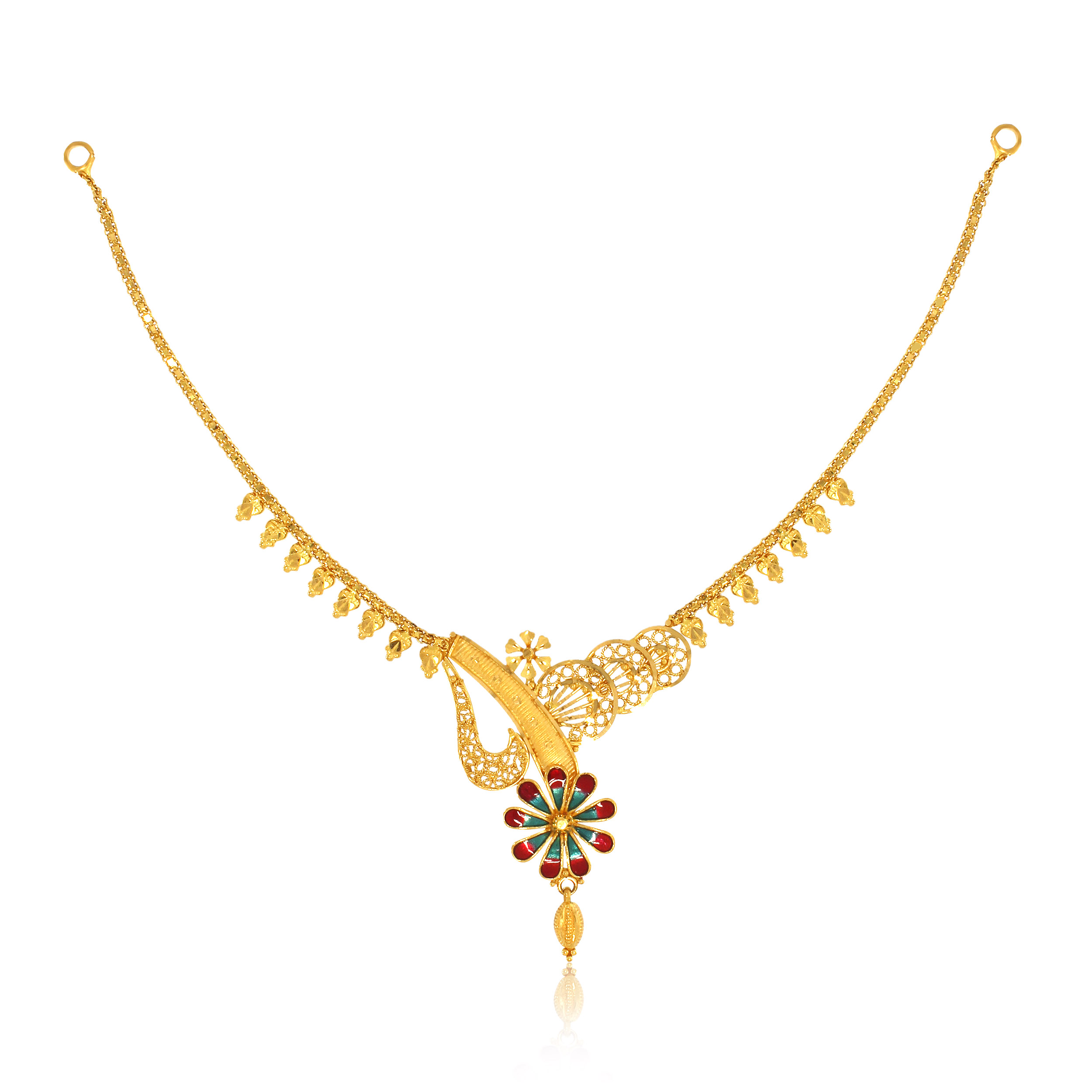 LABHI AABI JEWELS 22CT  BIS HALLMARK  GOLD NECKLACE FOR  WOMEN