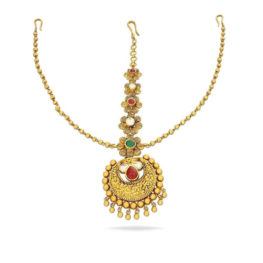 SUHAA  AABI JEWELS 22CT  BIS HALLMARK GOLD  MAANG TIKA    FOR  W